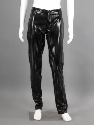 Pinstripe PVC Pants