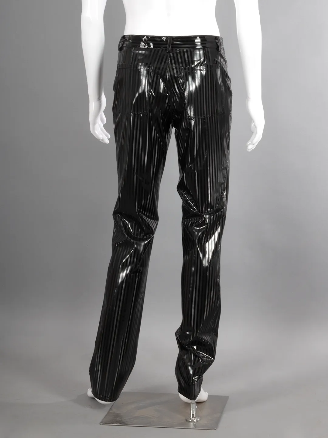 Pinstripe PVC Pants
