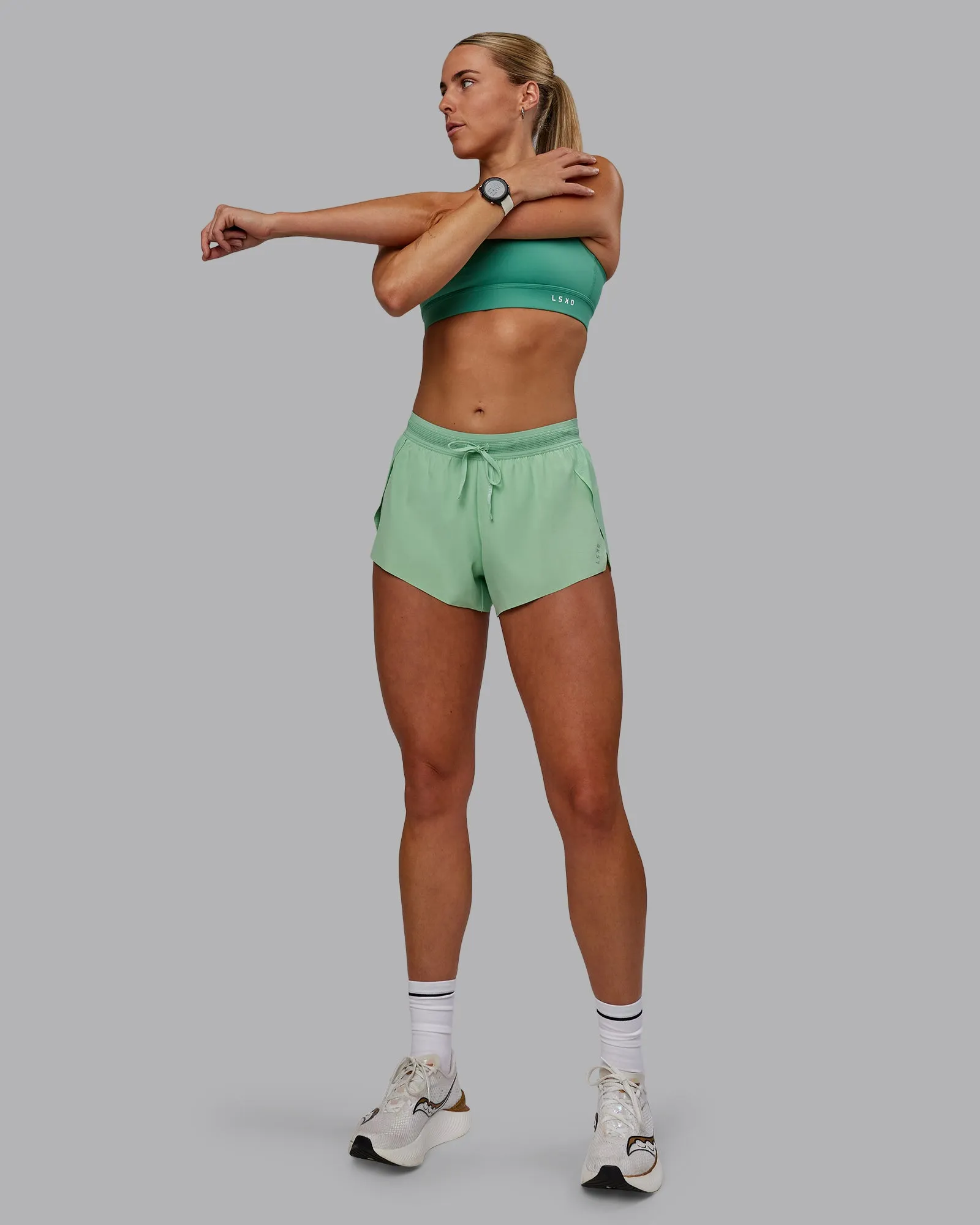 Race Day Sports Bra - Mystic Green