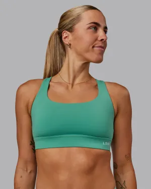 Race Day Sports Bra - Mystic Green