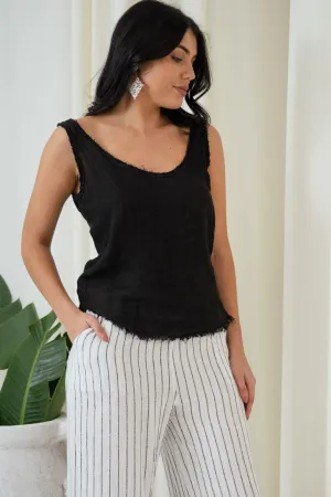 Raw Edge Cami | Black