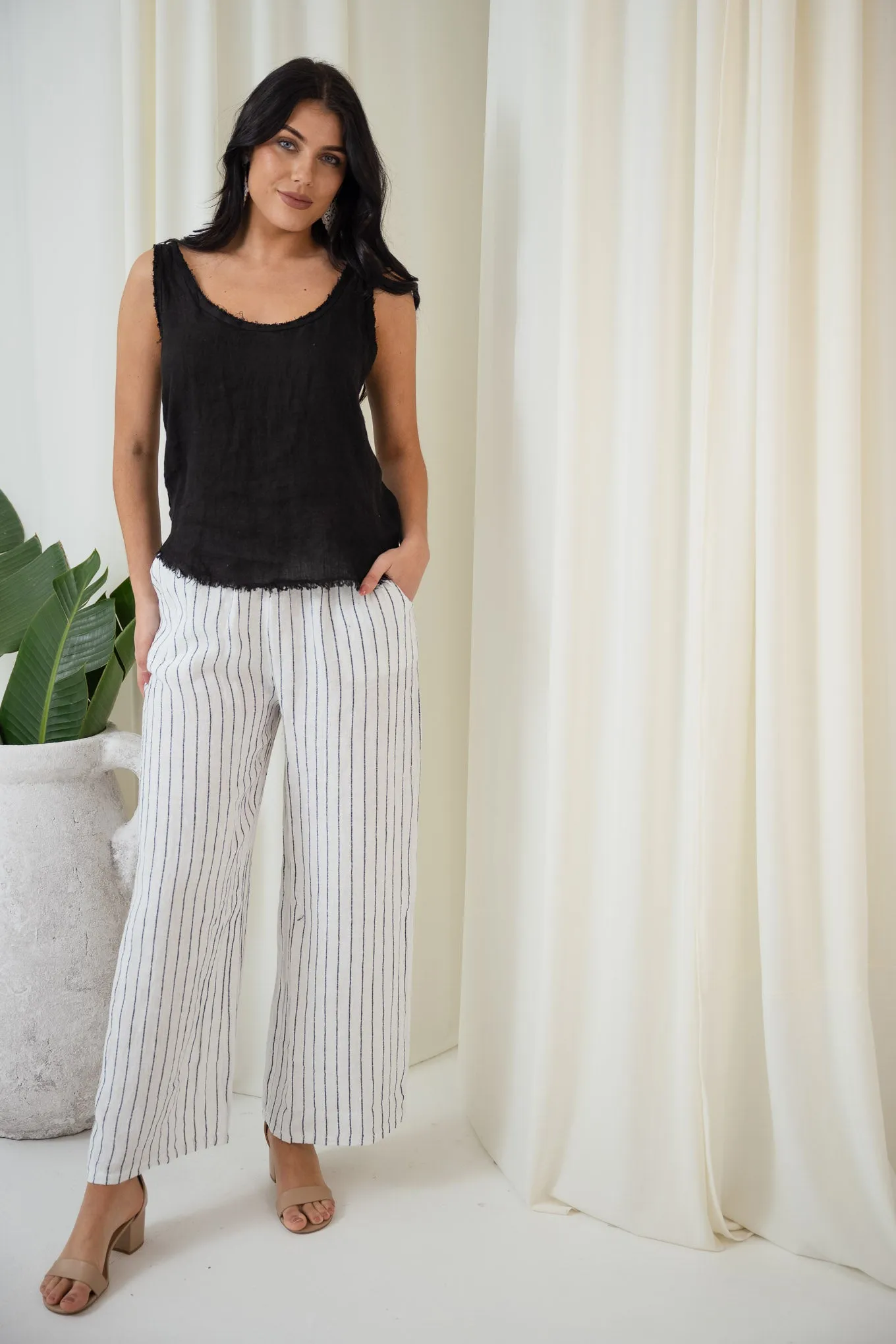 Raw Edge Cami | Black