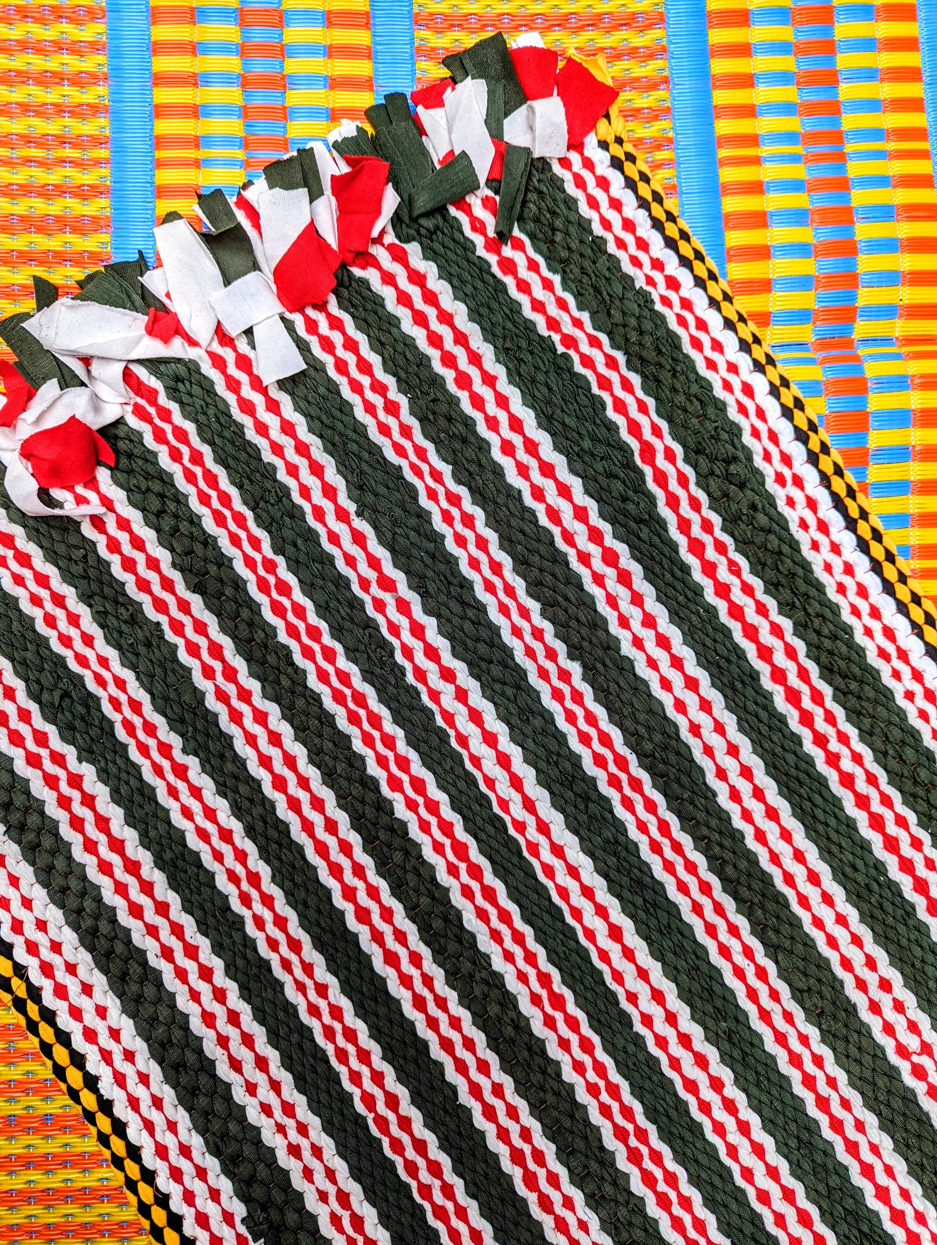 Recycled striped mats
