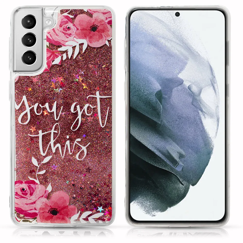 Rose Petal Glitter Case for Galaxy S22 Series