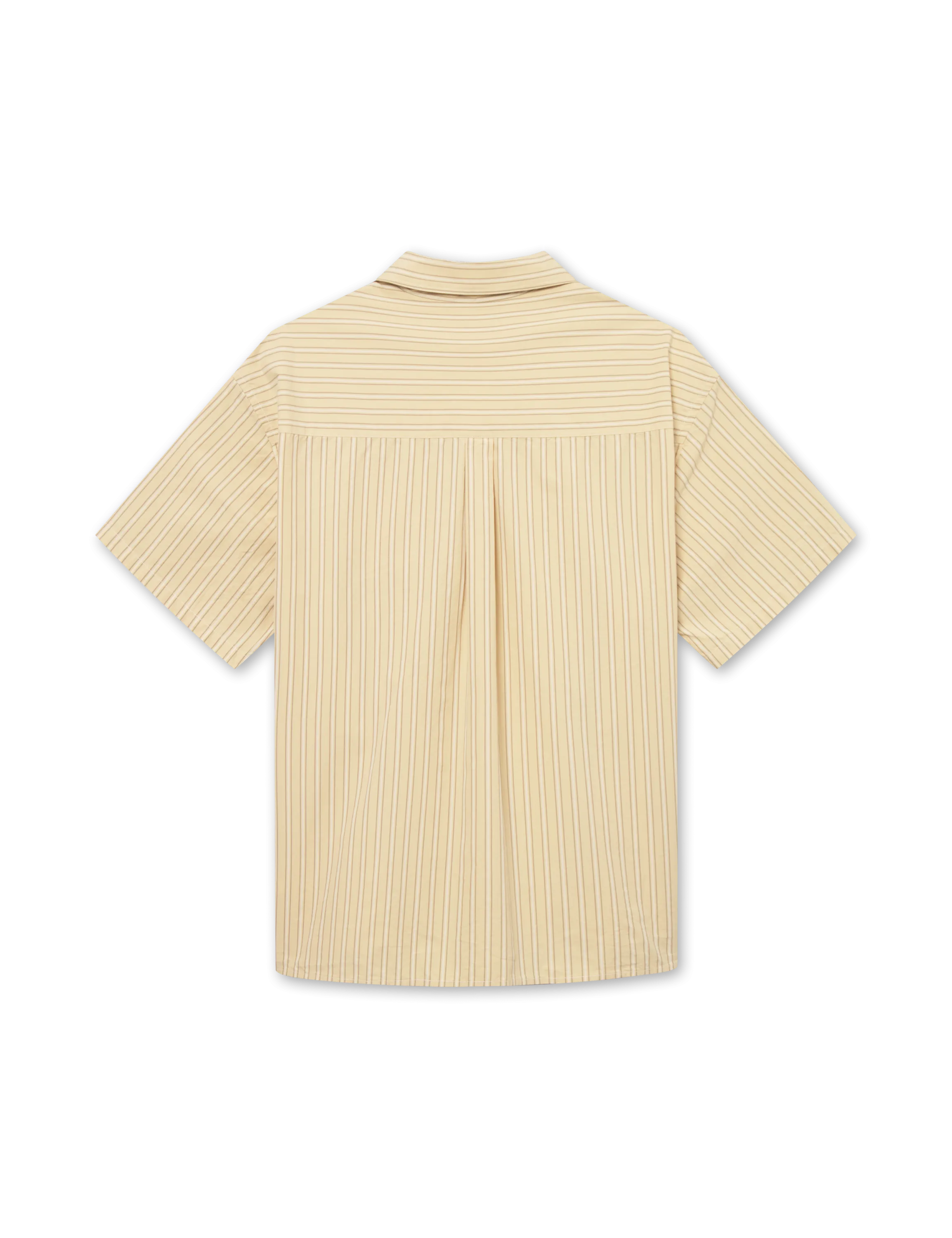 Rose SS Poplin Shirt | Dusty Yellow Stripe