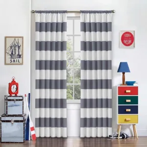 Rugby Stripes Curtain Single Panel Color