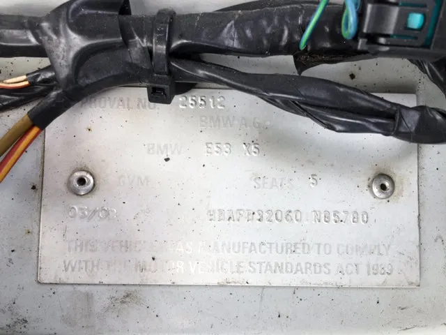 S2826 X5 E53 SAV 4.4i M62 AUTO 2002/01