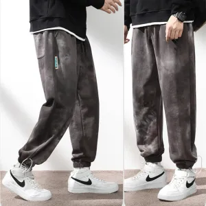Seasonprestige Elastic Waist Drawstring Ankle-tied Sweatpants for Men