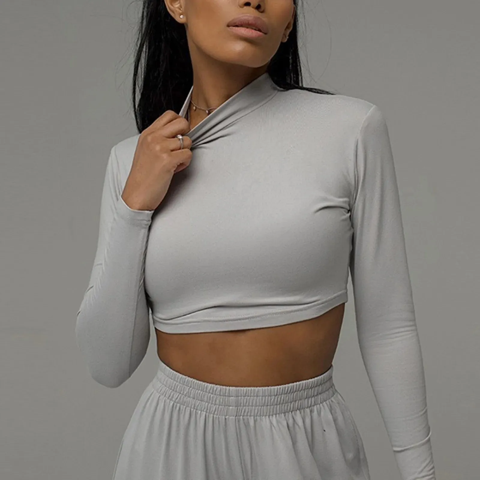 Sexy Women'S Sports Casual Suit Solid Color High Waist Slim Tight Identity Female Clothing Two Piece Set Conjuntos De Pantalones