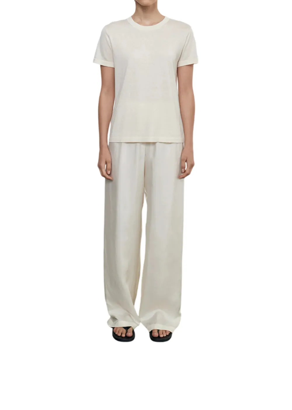 Silk Knit Perfect Tee - Ecru