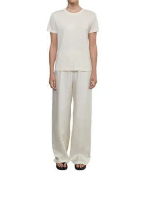 Silk Knit Perfect Tee - Ecru