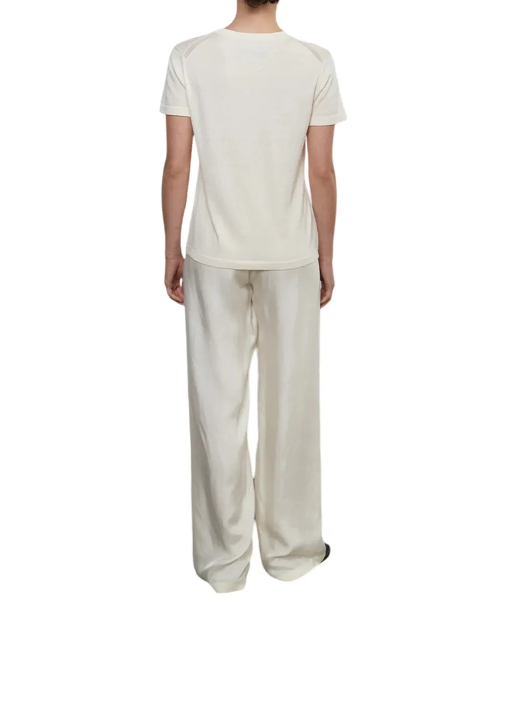 Silk Knit Perfect Tee - Ecru