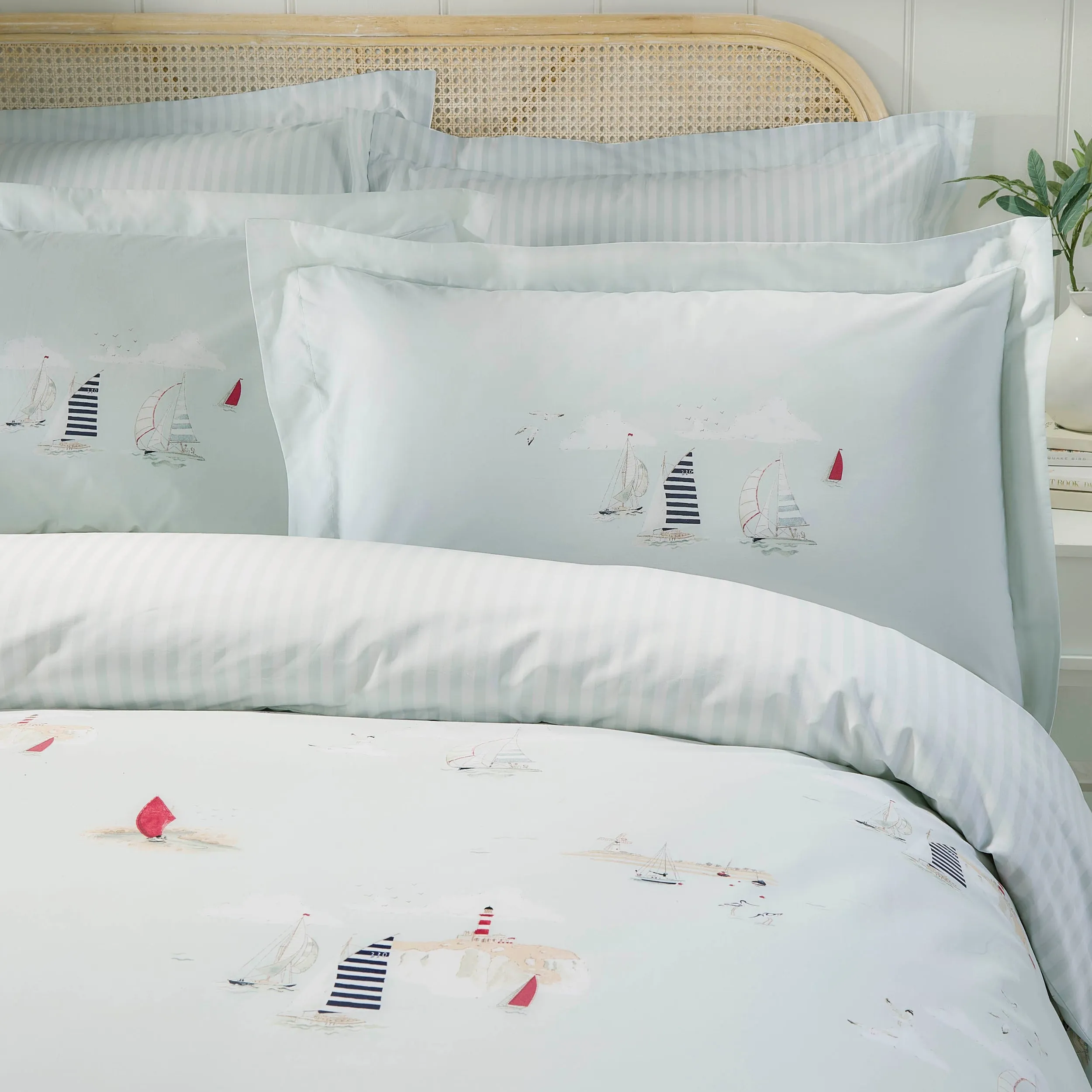 Sophie Allport Coastal Boats Duvet Cover Set - Blue