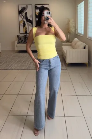 Sparkles in Denim Pants