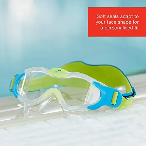 Speedo Tots Sea Squad Mask Goggles,Blue/Green,2-6 years