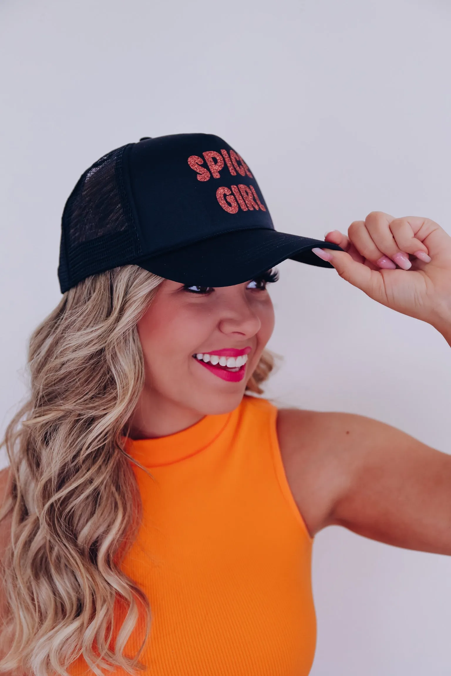 Spice Girl Trucker Hat - Black