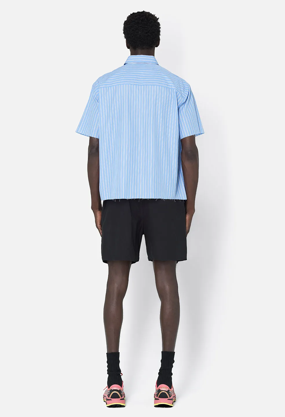 Stripe Poplin SS Hemi / Blue x Black