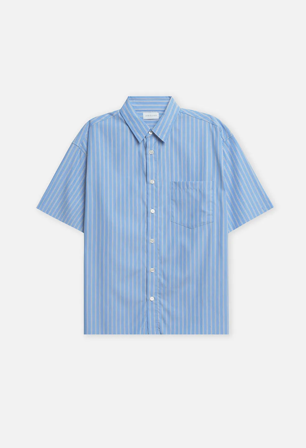 Stripe Poplin SS Hemi / Blue x Black