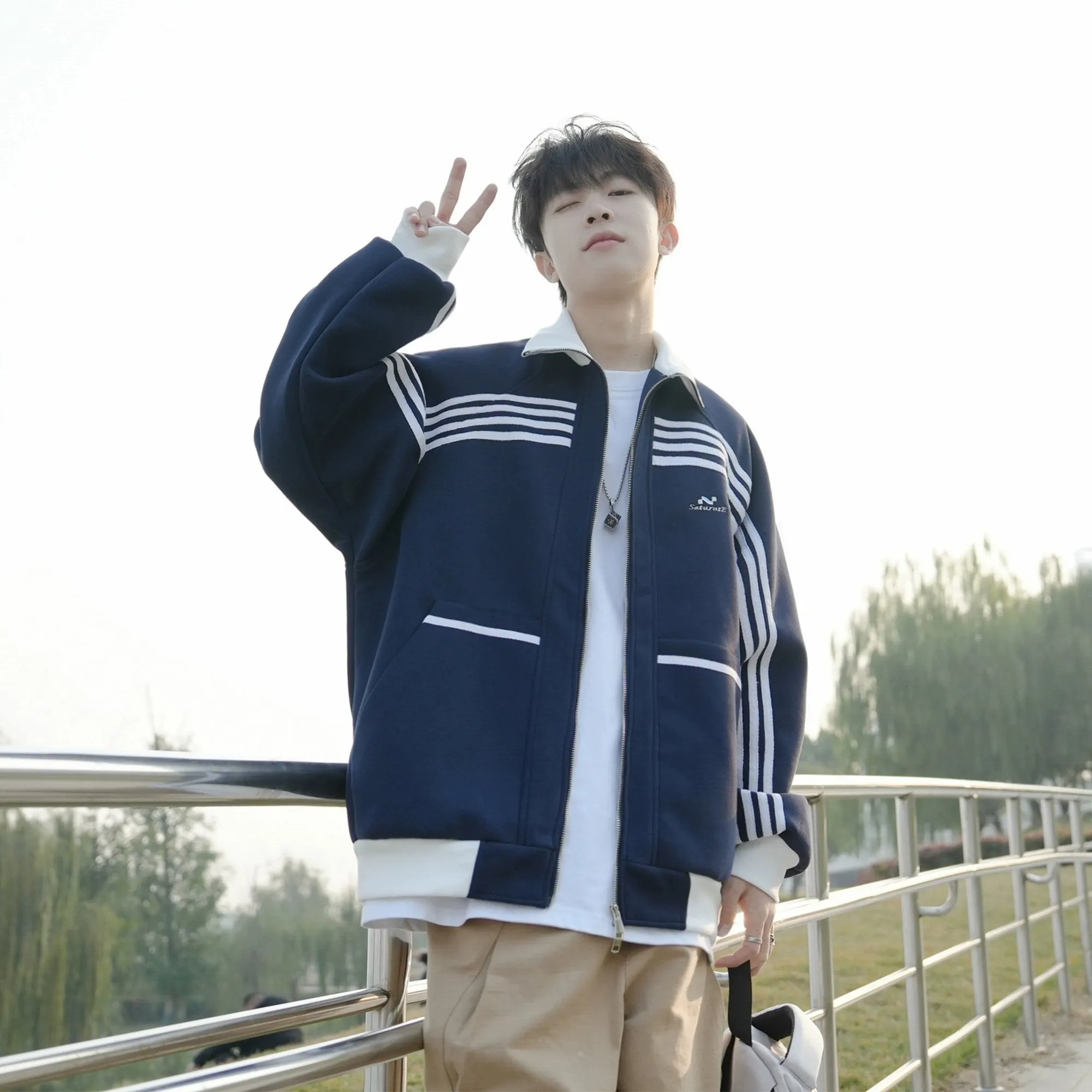 Striped Sports Jacket