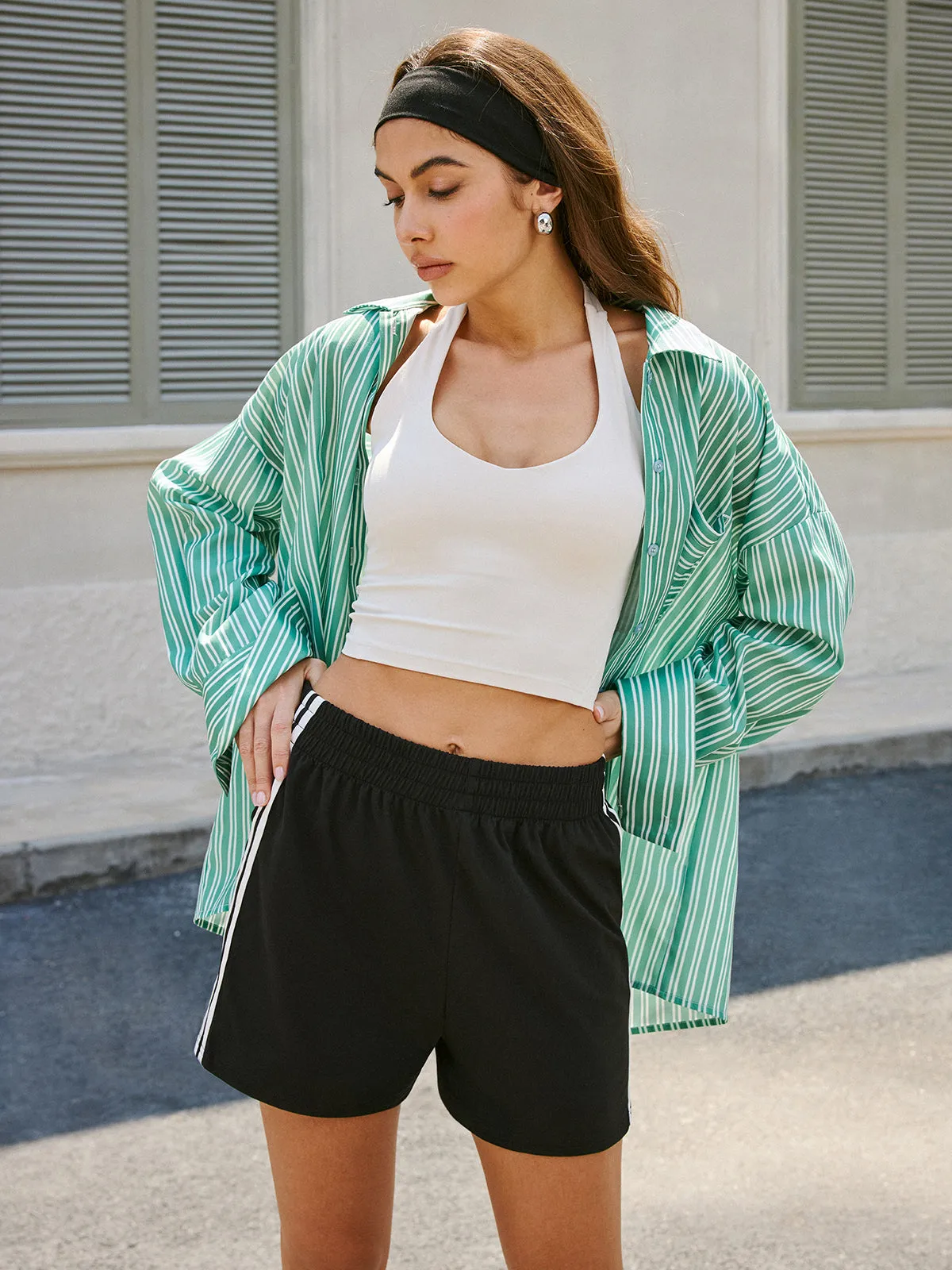 Striped Trim Shorts