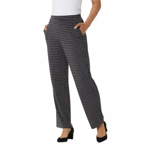 Susan Graver Women's Patterned Liquid Knit Pull On Pants