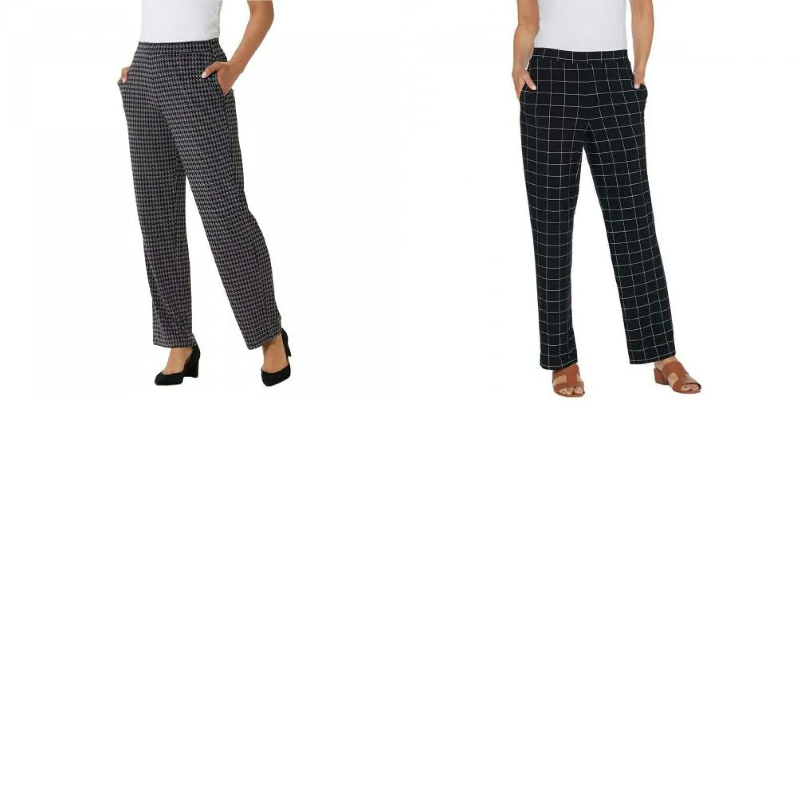 Susan Graver Women's Patterned Liquid Knit Pull On Pants