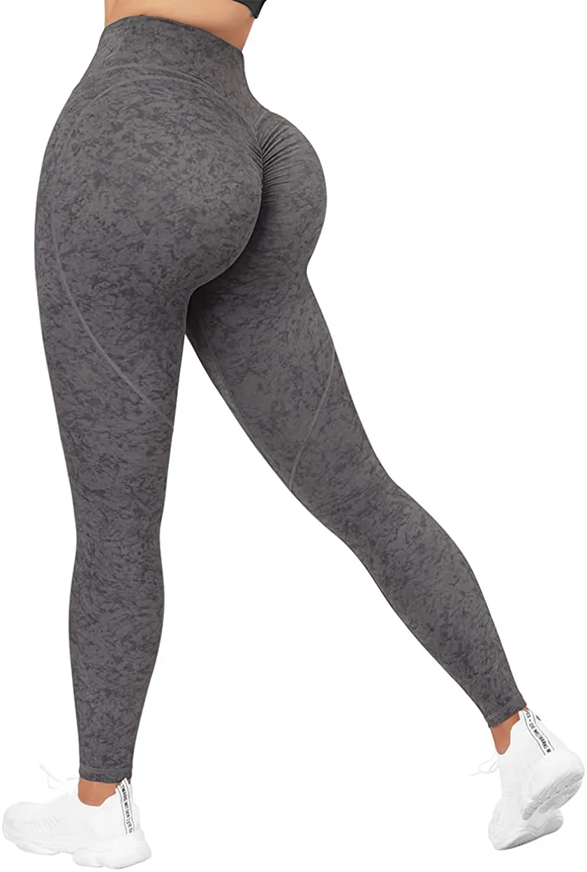 SUUKSESS Women Reflective High Waisted Running Leggings with Pockets Yoga Pants