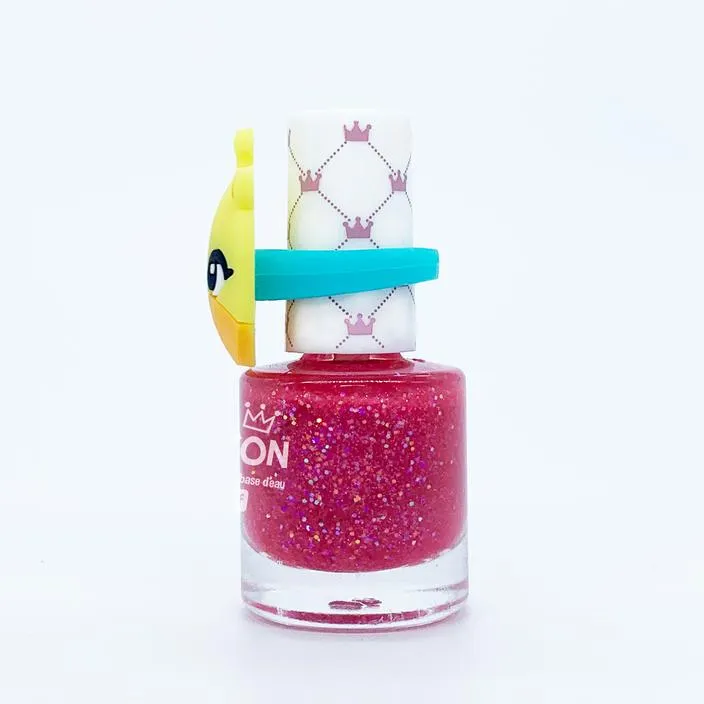 Suyon Peel Off Kids Nail Polish - Giraffe, Glitter Pink