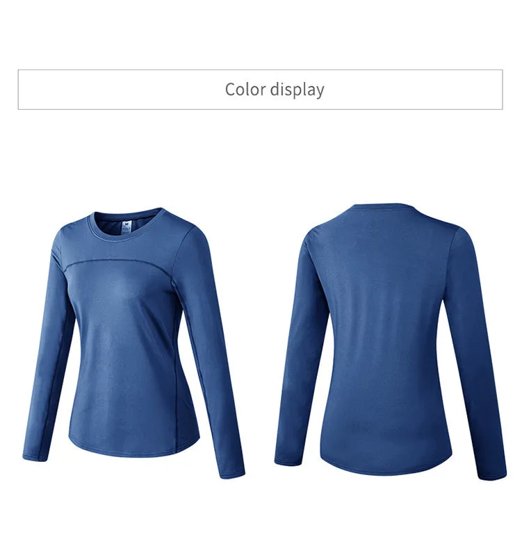 Thermal Sports Suits Women Workout Yoga Set Fitness Clothing High Waist Running Pants Gym Leggings Long Sleeve Crop Top Shirts