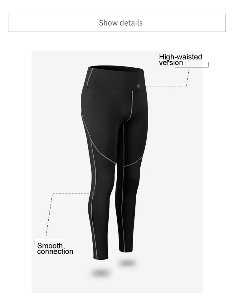 Thermal Sports Suits Women Workout Yoga Set Fitness Clothing High Waist Running Pants Gym Leggings Long Sleeve Crop Top Shirts