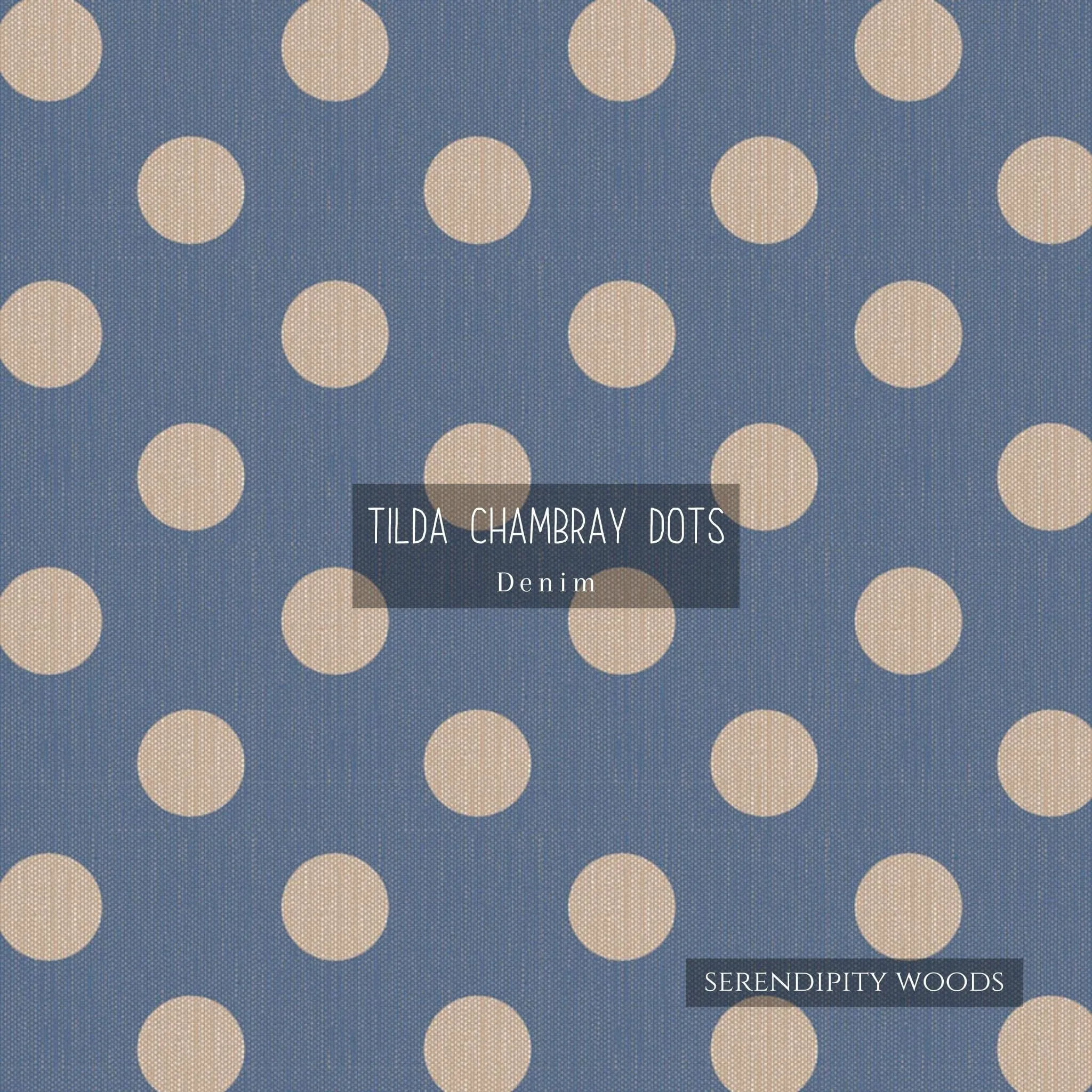Tilda Chambray Dots Denim Fabric 160057