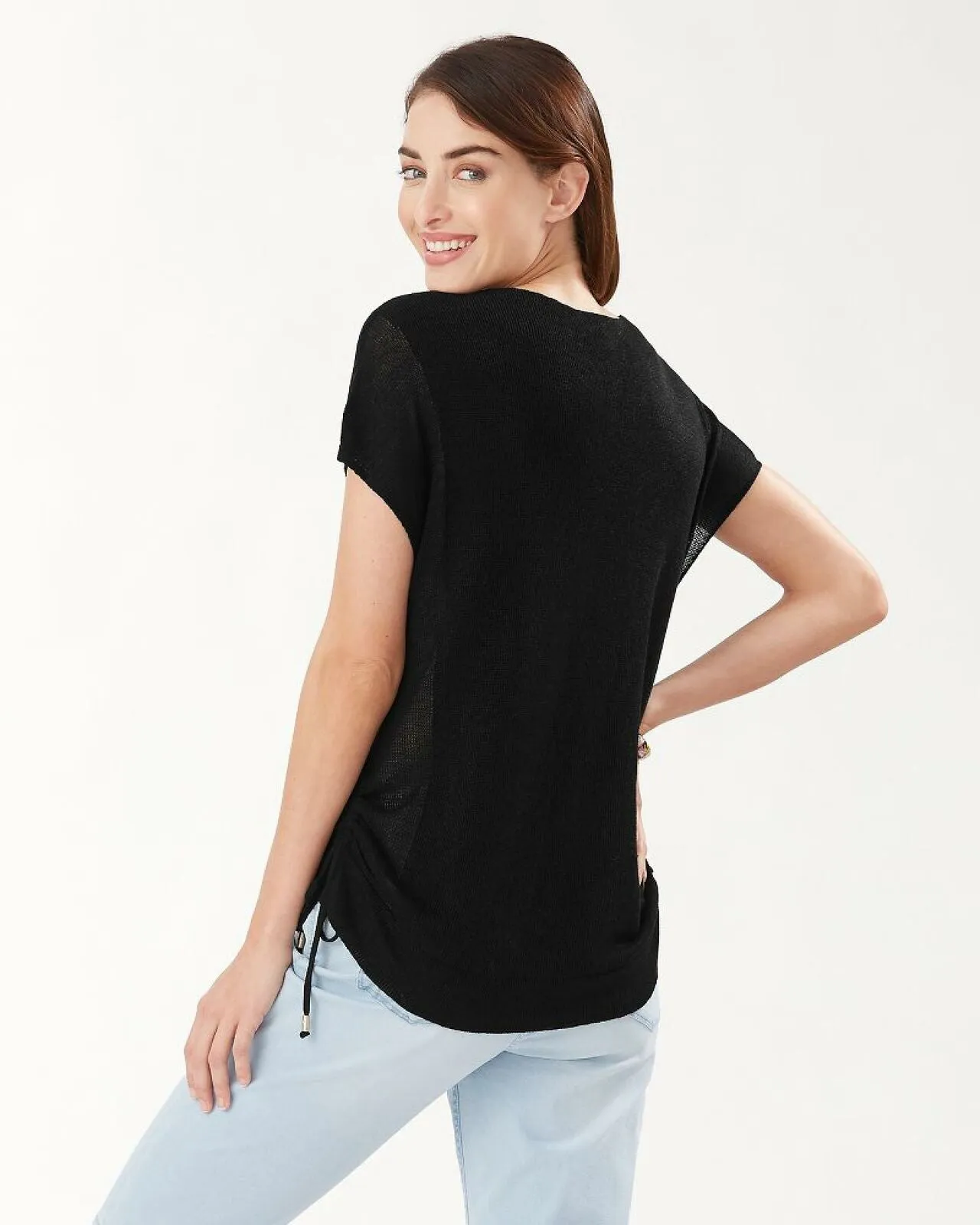 Tommy Bahama Women's Alana Linen Side Tie V-Neck Sweater