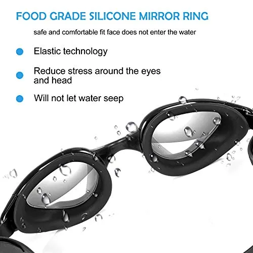 TOPLUS Swimming Goggles, No Leaking Anti Fog UV Protection Triathlon Swim Goggles with Soft Silicone Nose Bridge for Men/Women/Youth/Junior/Kids, Coming with Nose Clip Earplugs and Protection Case