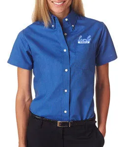 UltraClub Ladies' Classic Wrinkle-Free Short-Sleeve Oxford