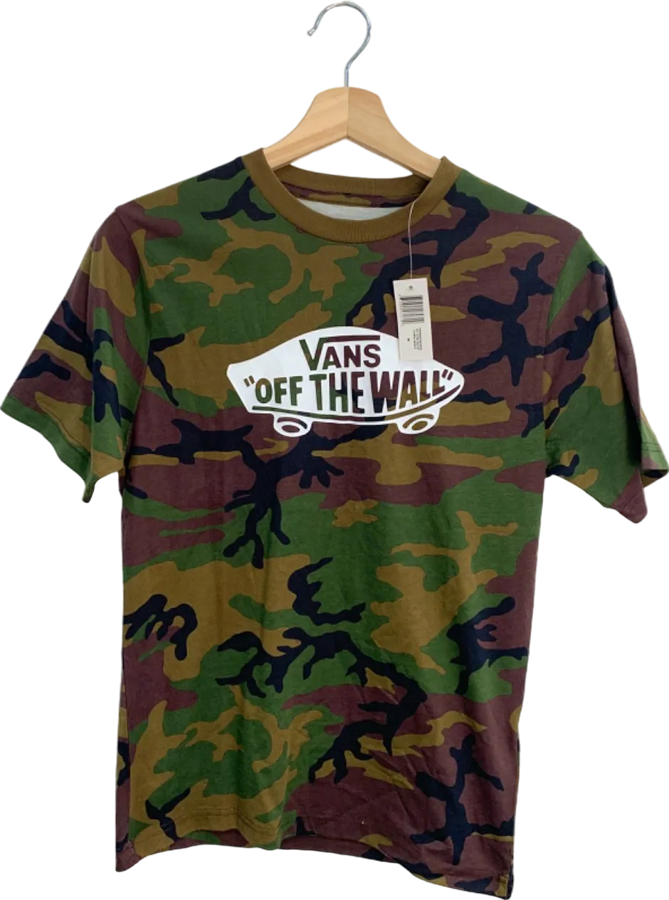 Vans Camouflage 'Off The Wall' Boys T-Shirt Medium