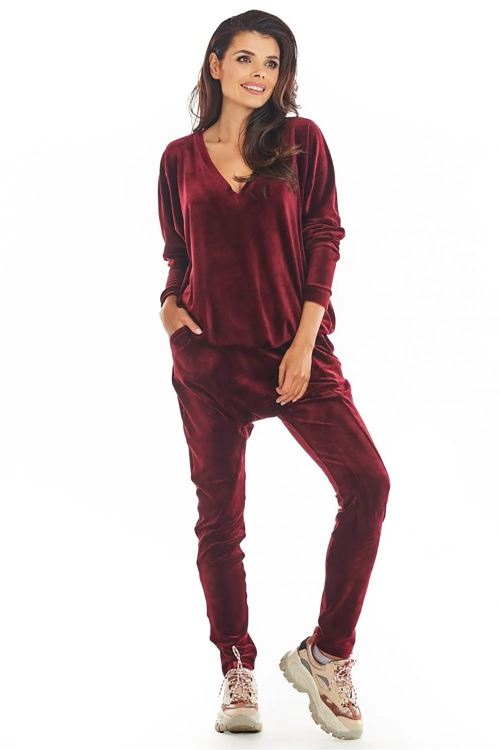 Velour Reduced Crotch Trousers