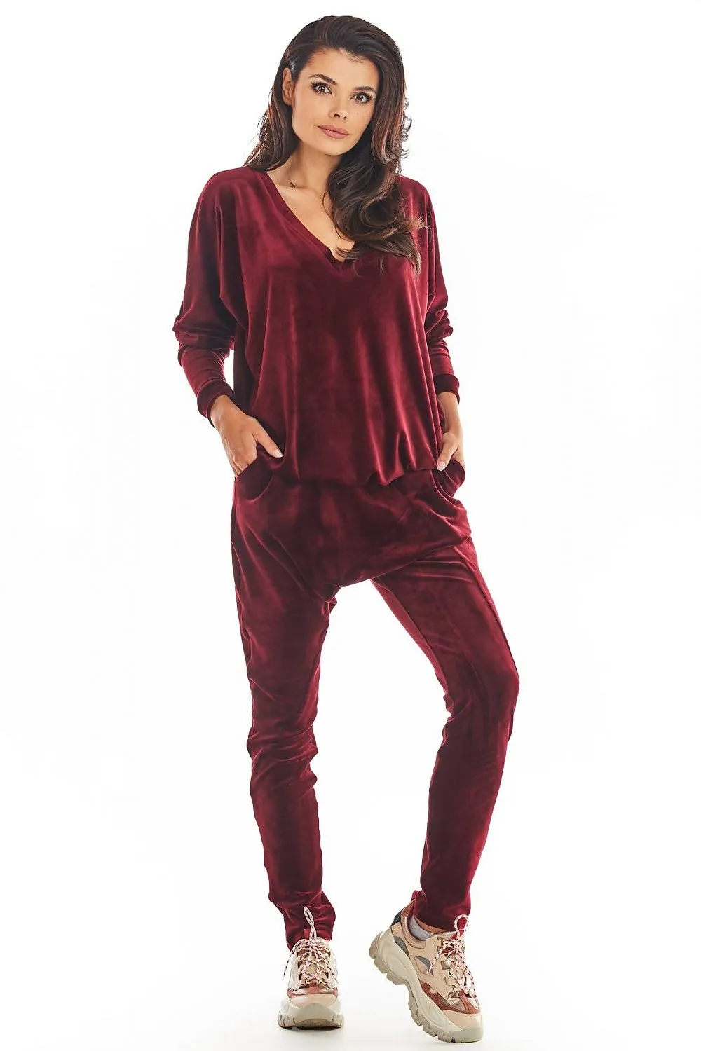 Velour Reduced Crotch Trousers