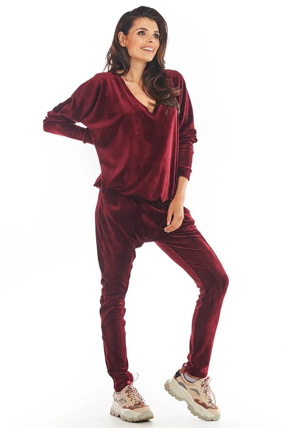 Velour Reduced Crotch Trousers