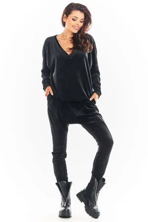 Velour Reduced Crotch Trousers