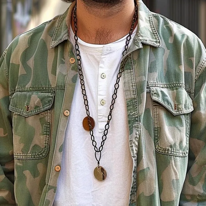 Westley - Men's Camouflage Lapel Breast Pocket Cargo Shirt Jacket