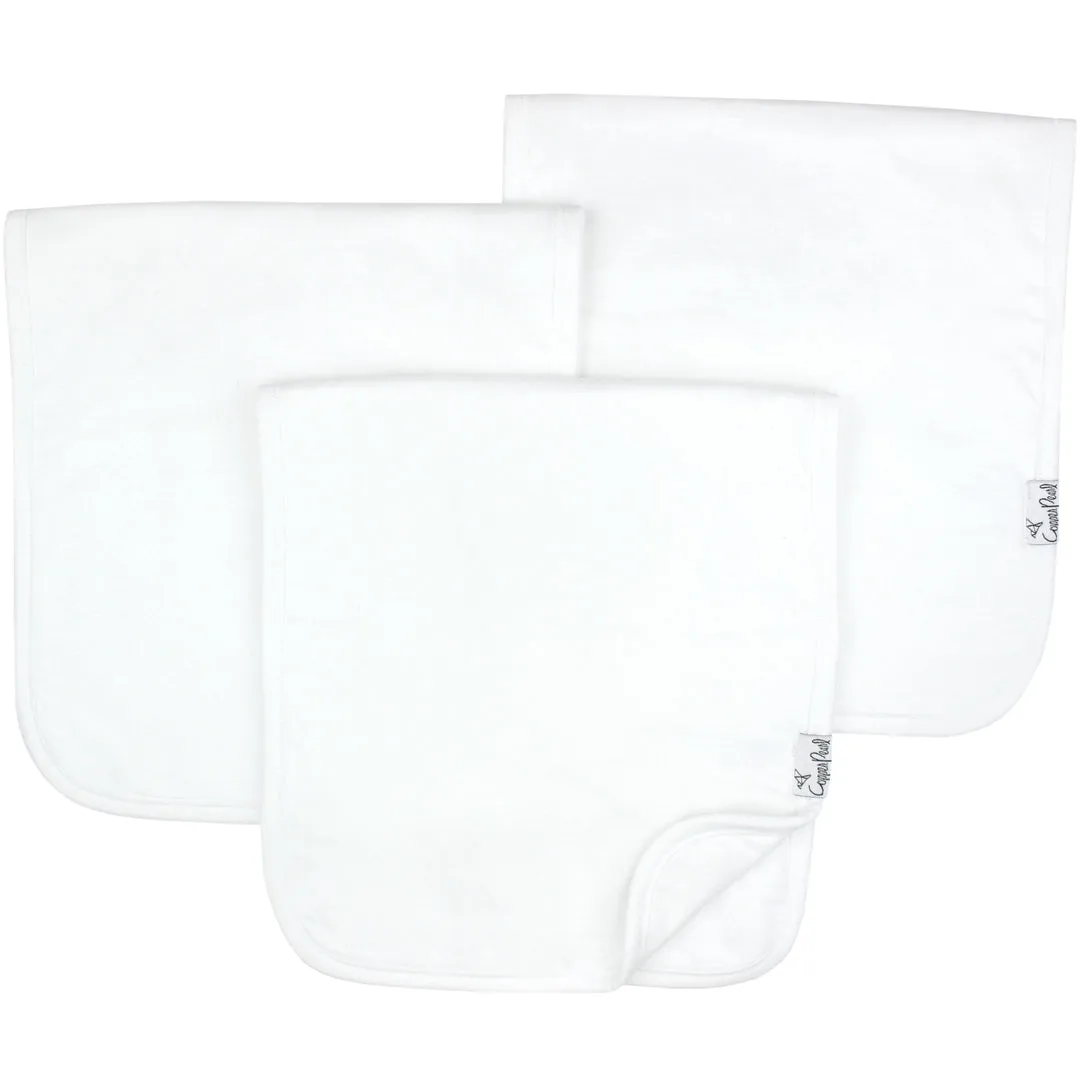 WHITE BASICS BURP CLOTH SET