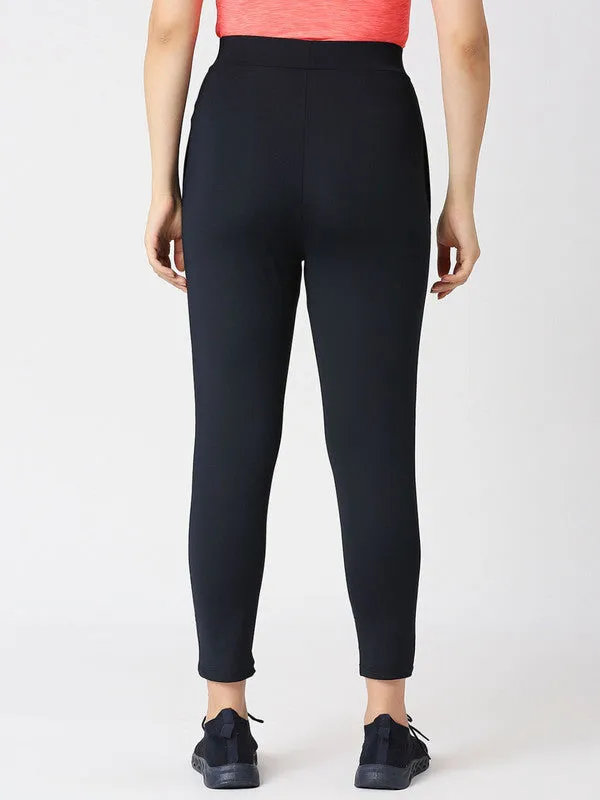 Women Navy Solid Track Pant- THE EDGE PANT- NY