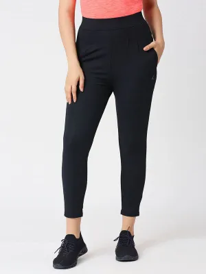 Women Navy Solid Track Pant- THE EDGE PANT- NY
