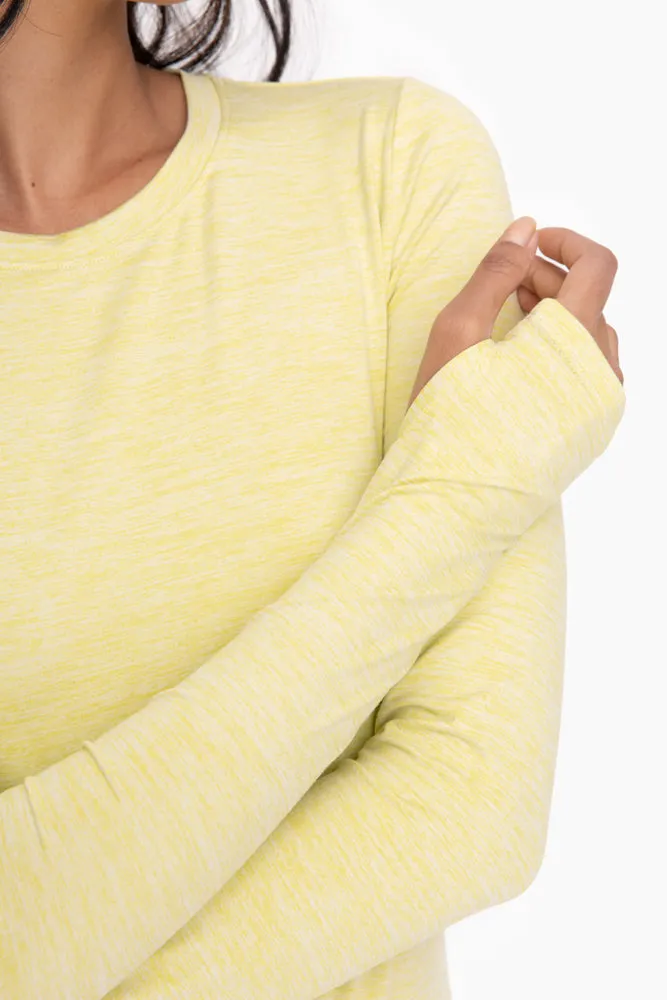 Women's Mono B | Active Long Sleeve Shirt with Thumb Holes | Lime