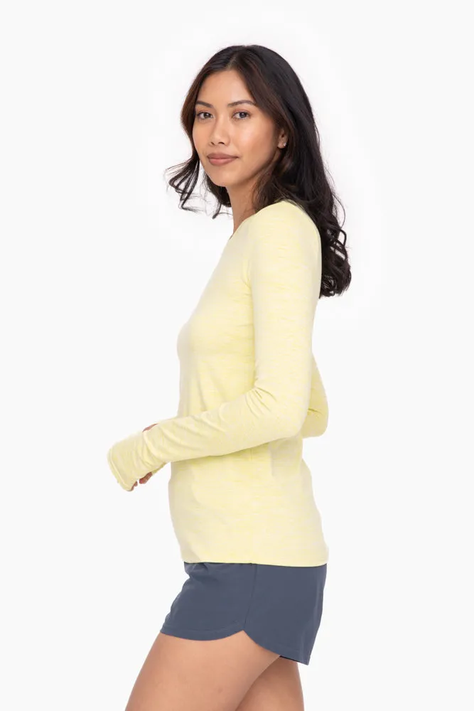 Women's Mono B | Active Long Sleeve Shirt with Thumb Holes | Lime