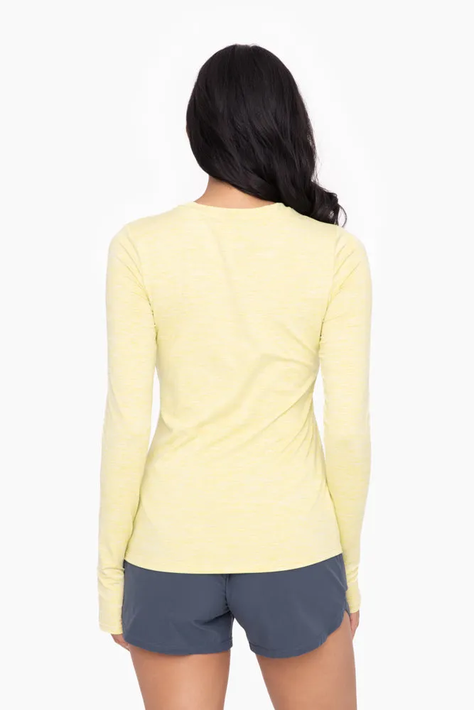 Women's Mono B | Active Long Sleeve Shirt with Thumb Holes | Lime
