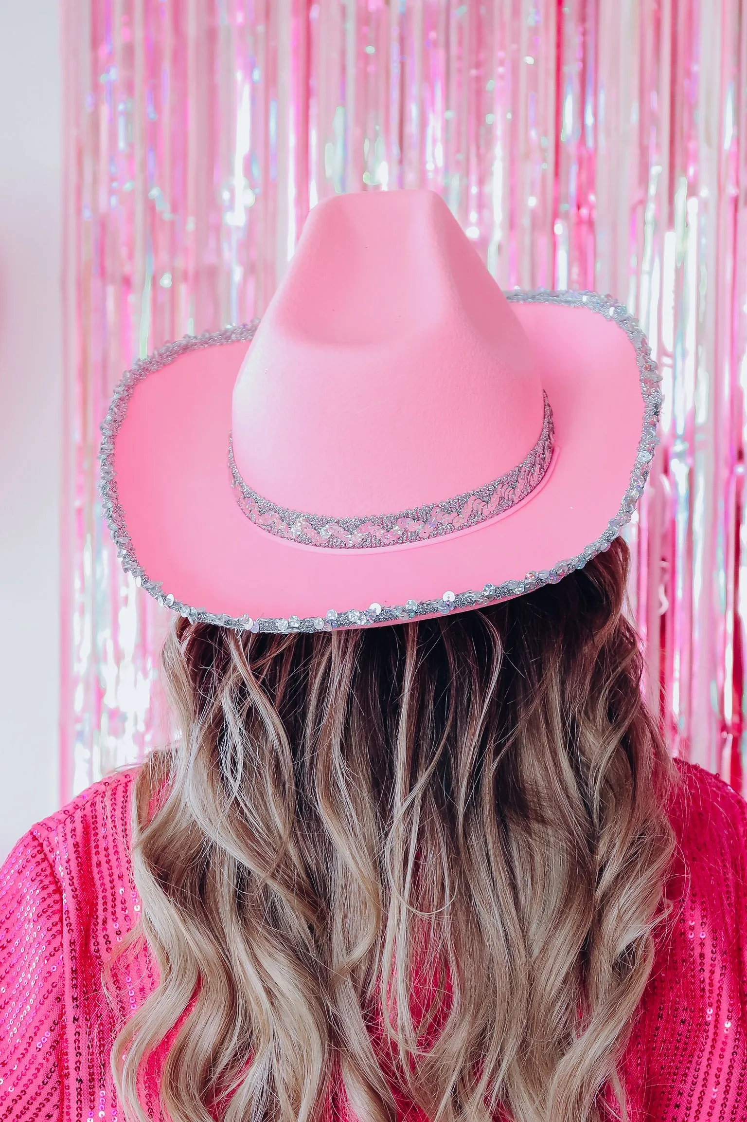 You're A Star Sequin Cowgirl Hat - Pink