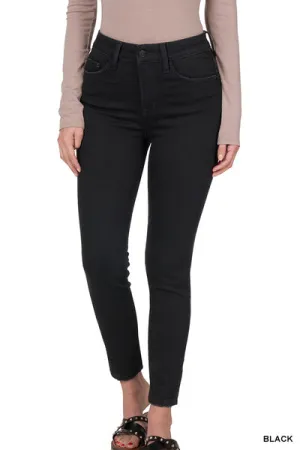 Zenana Black High Rise Ankle Skinny
